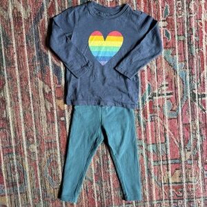 Primary Brand Rainbow Heart Toddler Outfit